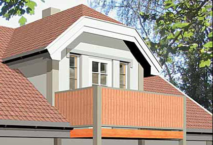 Planløsning bad med skråtak